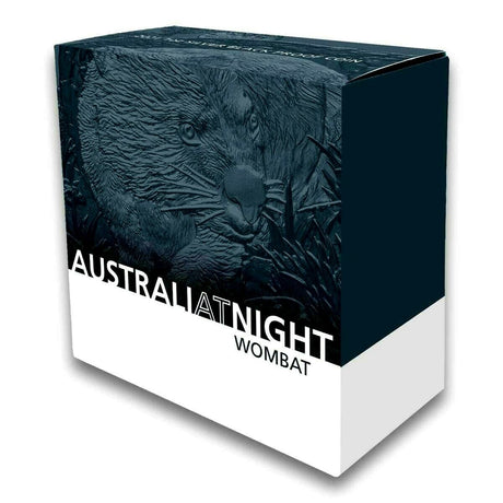 Niue 2021 $1 Australia at Night Wombat 1 Oz Silver Black Proof