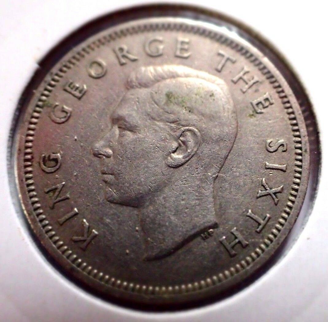 New Zealand 1950 1 Shilling EF Extra Fine