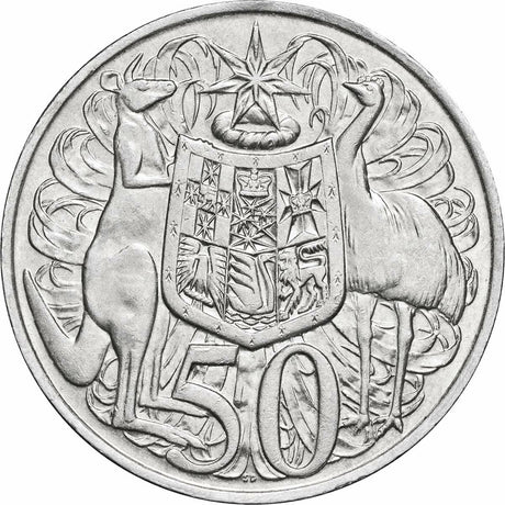Australia 1966 – 2019 50 Cent Uncirculated Queen Elizabeth II Portrait 7-coin collection