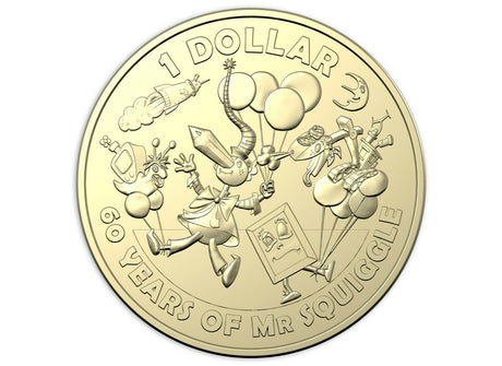 Australia 2019 $1 and $2 Coloured Uncirculated 60th Anniversary of Mr Squiggle and Friends Set