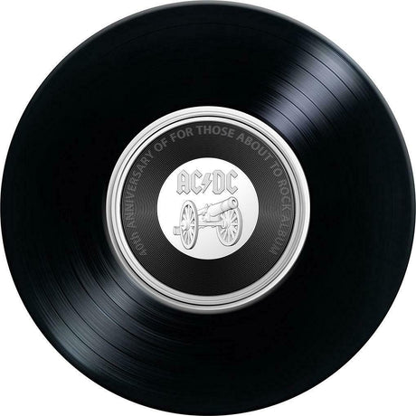 Australia 2020 20 Cents Coloured Uncirculated AC/DC - For Those About to Rock LP Styled