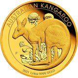 Australia 2021 $25 Proof Kangaroo 1/4oz Gold