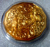 Australia 2015 50 Cent Uncirculated Gold Plate Specially Polished Dies Superstrike Low Mint 22265