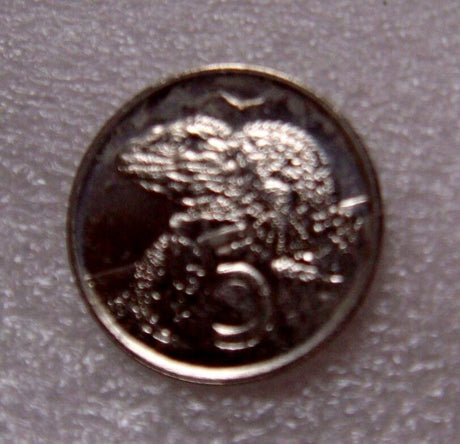 New Zealand 1978 5 Cent Uncirculated Lizard