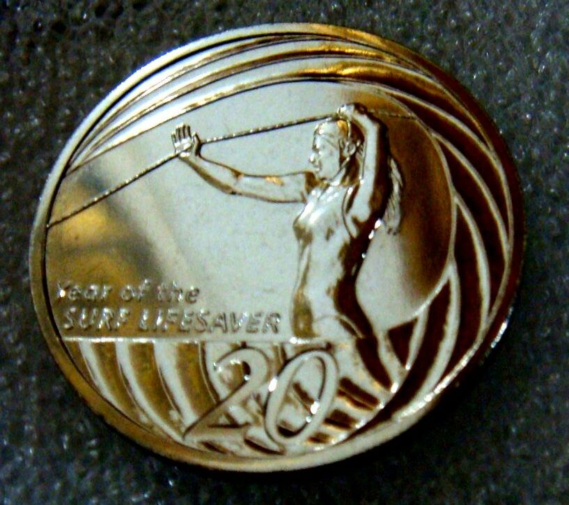 Australia 2007 20 Cent Uncirculated Year of the Surf Lifesaver Only 66141 Made
