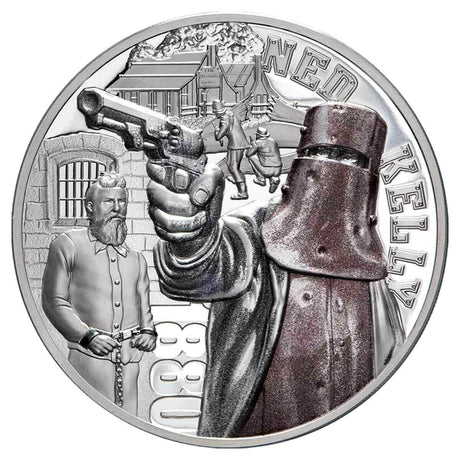 Niue 2020 $5 Proof Ned Kelly 2oz Silver Coin Reverse