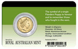 Australia 2012 $2 Uncirculated Remembrance Day Gold Poppy Al-Br Coin Pack
