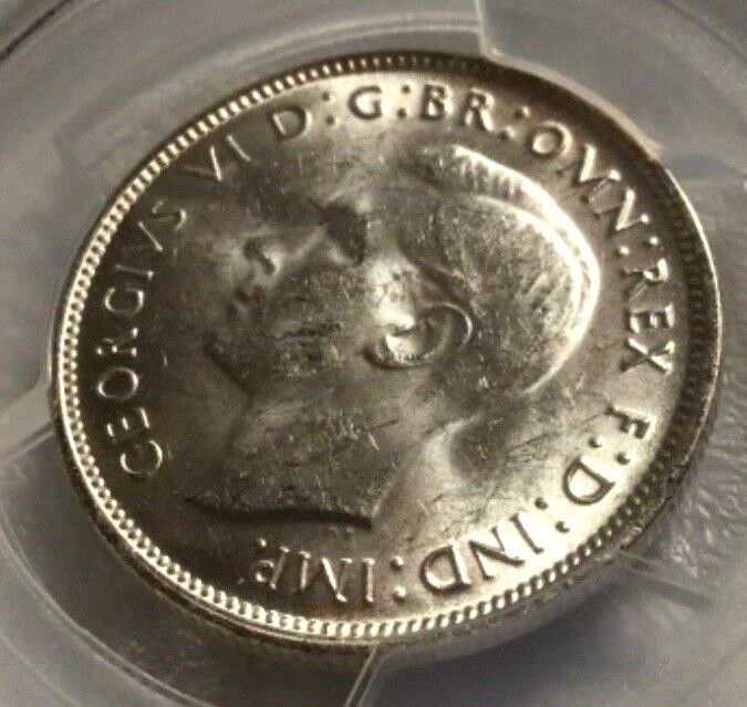 Australia 1947 (m) Florin 2 Shillings Silver Uncirculated PCGS MS62
