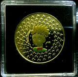 France 2021 The Little Prince Mini-Medal Yellow Metal 34mm Quadrum Capsule