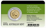 Australia 2015 $2 Flanders Fields Orange Coloured Uncirculated Remembrance Day Coin Pack