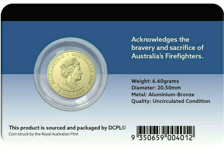 Australia 2020 $2 Coloured Uncirculated Australia's Firefighters Al-Br Coin Pack