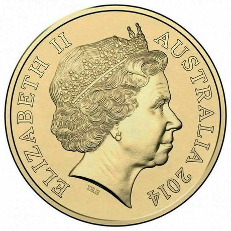 Australia 2014 $2 Green Coloured Uncirculated  Remembrance Day C Mintmark Folder