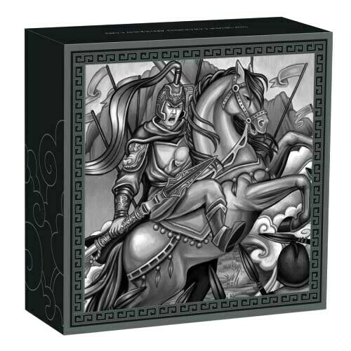 Tuvalu 2021 $5 Zhao Yun 5oz Antiqued Silver Coin Box