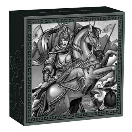 Tuvalu 2021 $5 Zhao Yun 5oz Antiqued Silver Coin Box