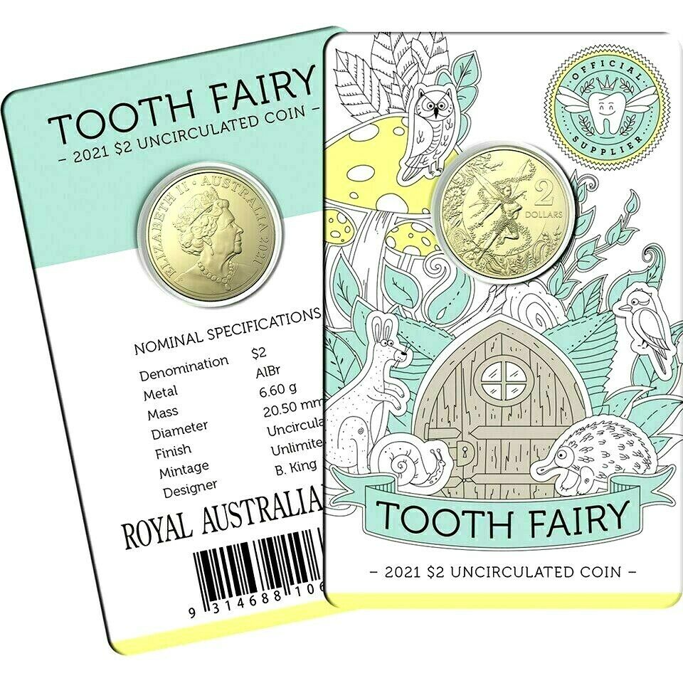 Australia 2021 $2 Uncirculated Tooth Fairy Coin Pack