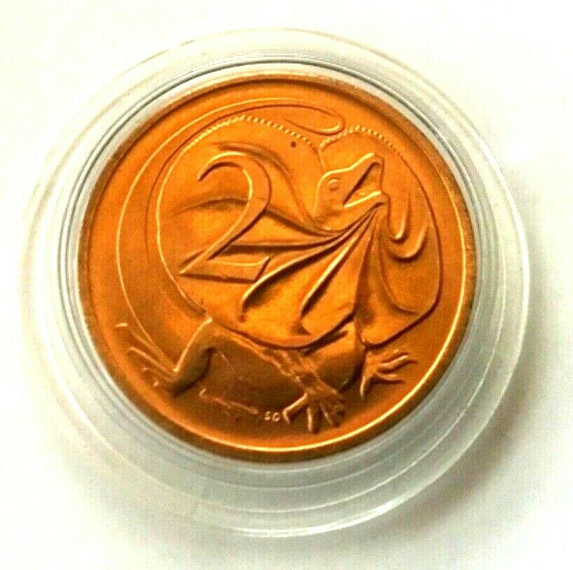 Australia 1977 2 Cent Uncirculated Frilled Neck Lizard