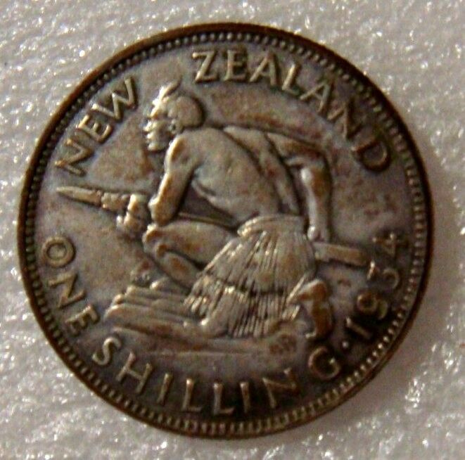 New Zealand: 1934 1 Shilling Silver