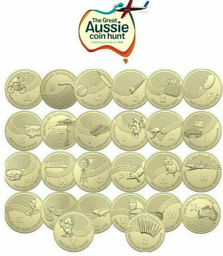 Australia 2019 $1 Uncirculated  The Great Aussie Coin Hunt A-Z Carded Set