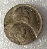 Australia 1975 5 Cent Error Double Strike Uncirculated Twin Echidna