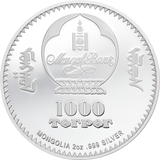 Mongolia 2021 1000 Togrog Fabergé Egg Rose Trellis 2 oz Silver Proof