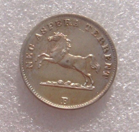 German States Hannover 1854-B 1/24 Thaler Uncirculated Silver Horse