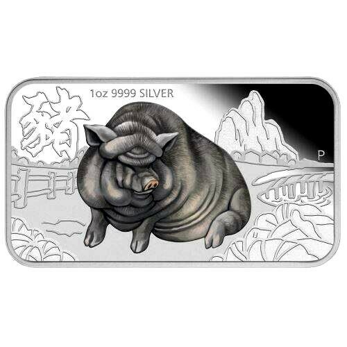 Tuvalu 2019 $1 4 Coin Set Lunar Calendar Coin Series Year of the Pig 1 Oz Silver Proof