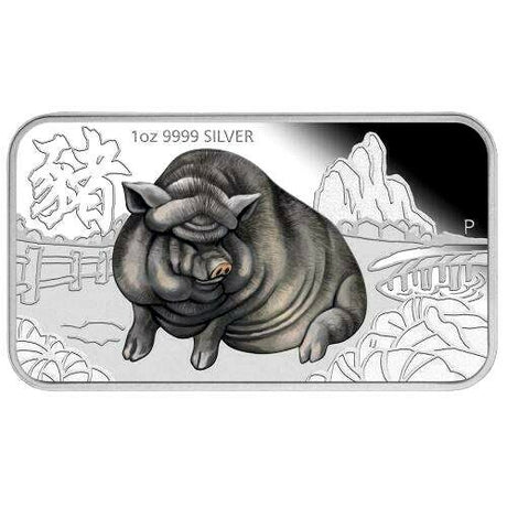 Tuvalu 2019 $1 4 Coin Set Lunar Calendar Coin Series Year of the Pig 1 Oz Silver Proof