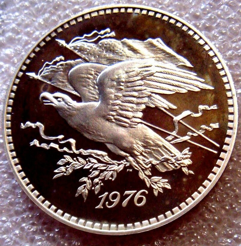 France United Kingdom Concorde Medallion 1976 First Flight Silver Proof in Case of Issue