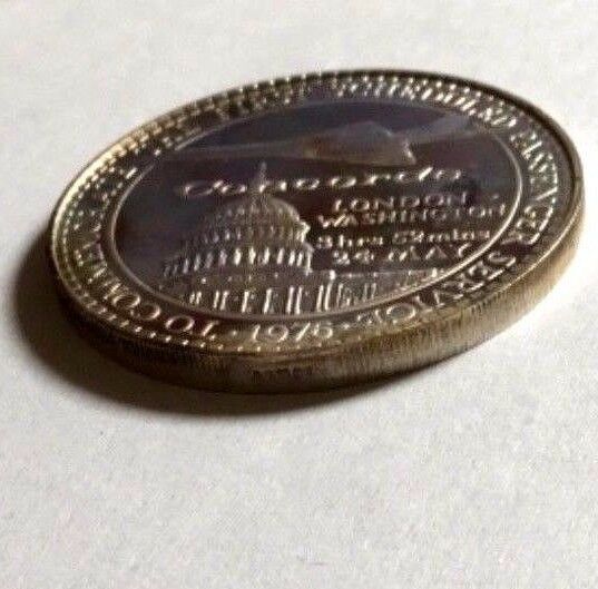 France United Kingdom Concorde Medallion 1976 First Flight Silver Proof in Case of Issue