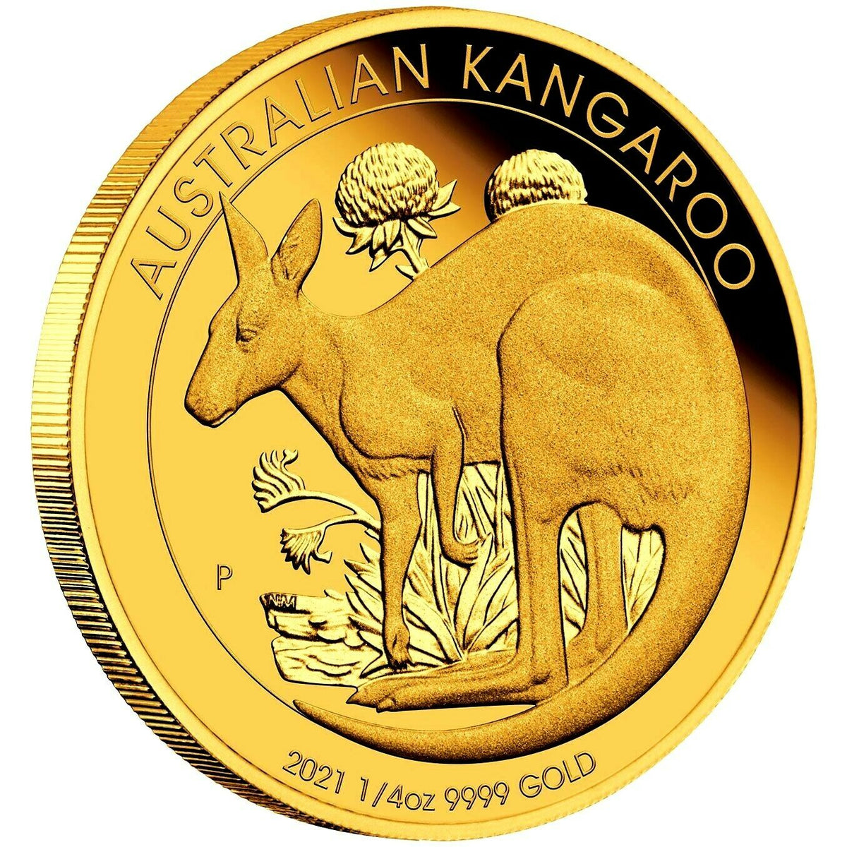 Australia 2021 $25 Proof Kangaroo 1/4oz Gold