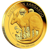 Australia 2021 $25 Proof Kangaroo 1/4oz Gold