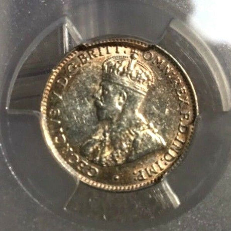 Australia 1927 3d Threepence Silver PCGS AU55