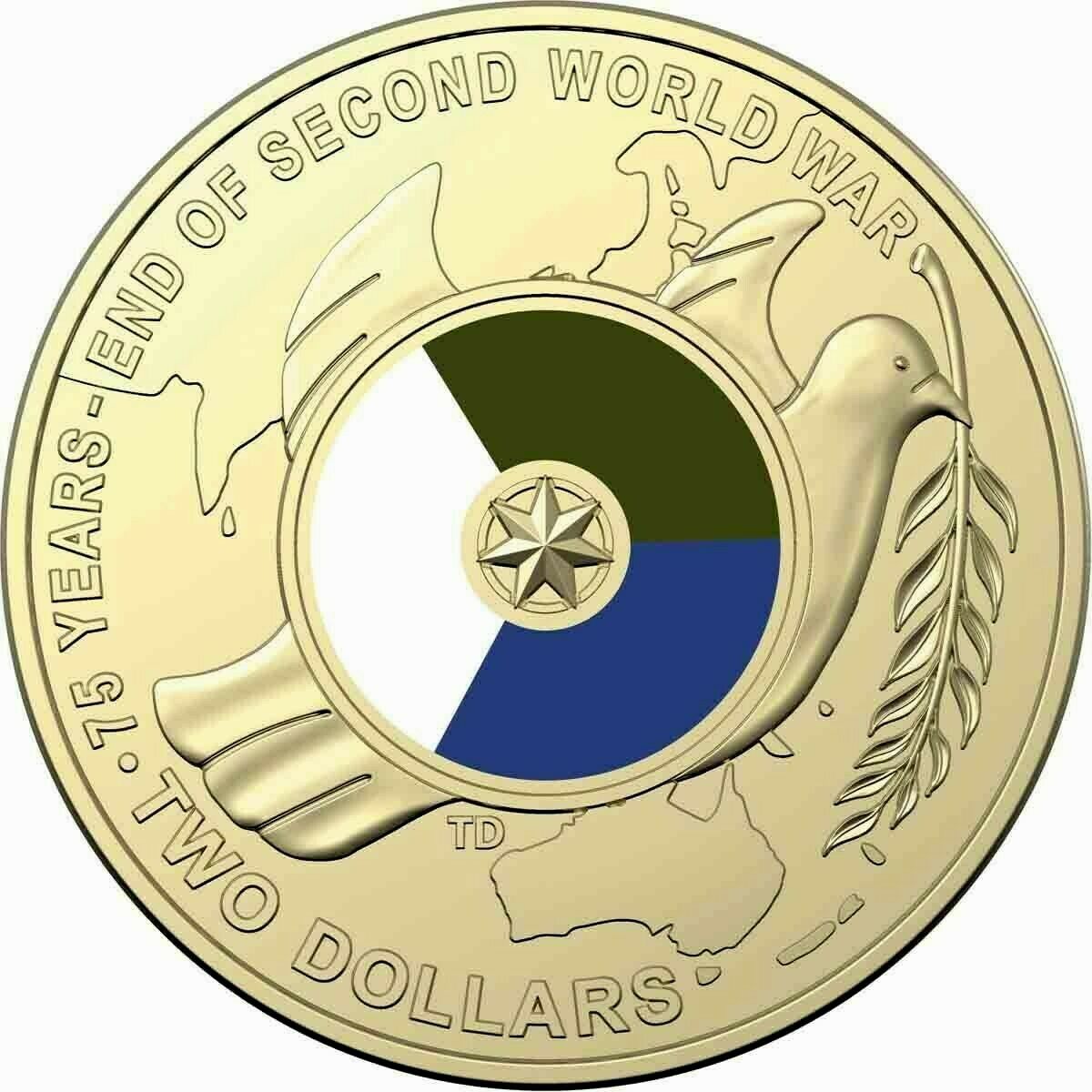 Australia 2020 $2 ANZAC Day Lest We Forget 75th Anniversary of the End of WWII Coin Pack Coloured Uncirculated