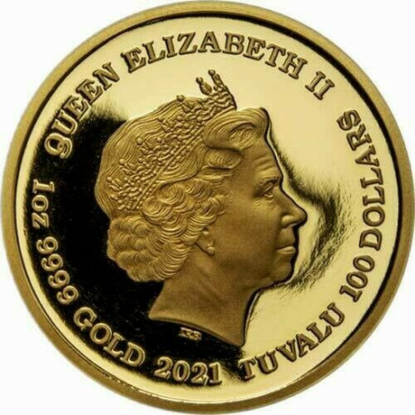 Tuvalu  2021 $100 Proof Laughing Buddha 1 Oz Gold & Jade Coin