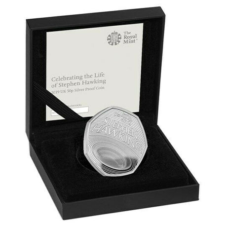 United Kingdom 2019 50p Proof Celebrating the Life of Stephen Hawking Silver