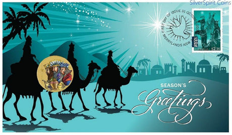 Australia 2016 $1 Three Wise Men Christmas Stamp and Coin Cover PNC
