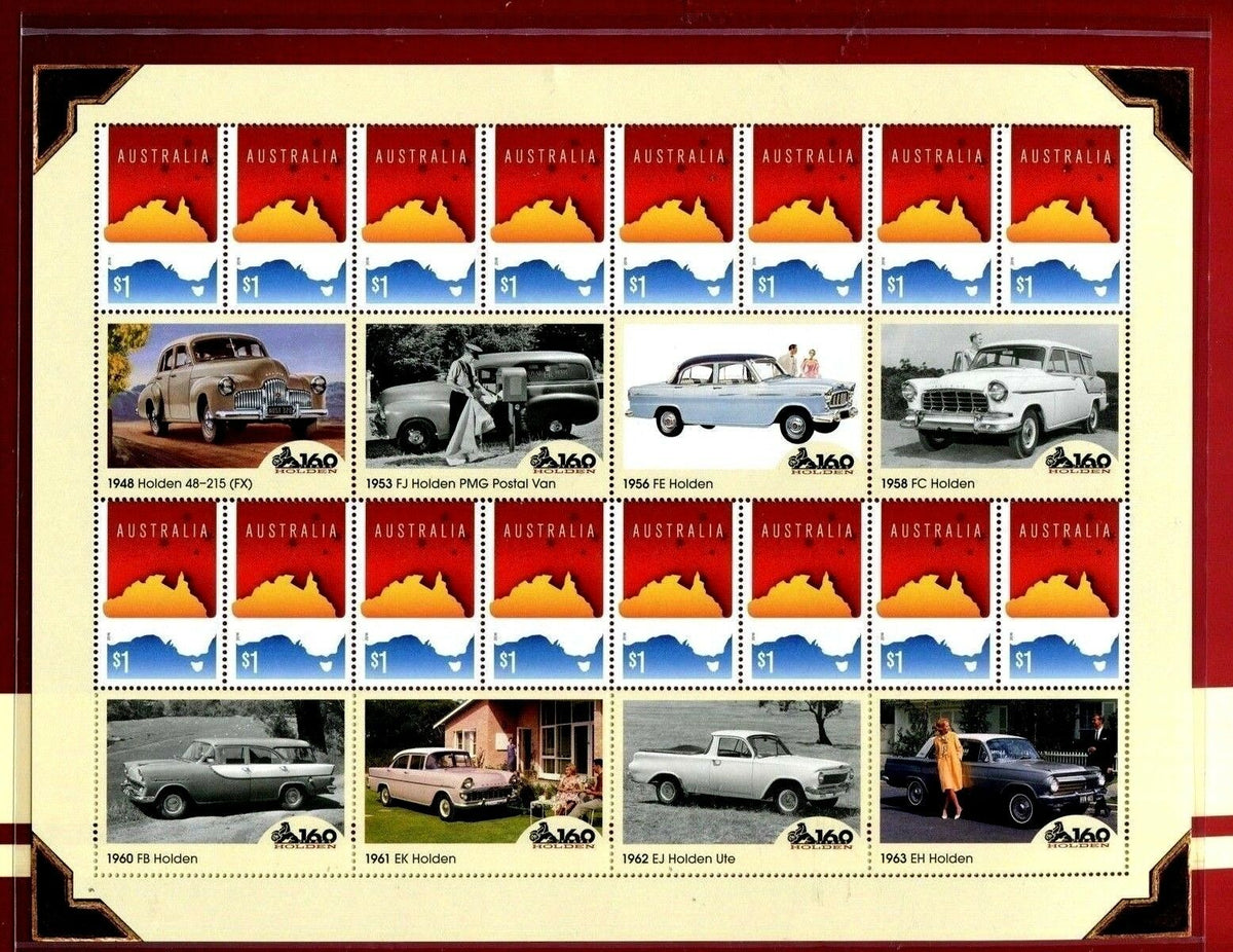 Australia 2016 Holden Heritage Stamp Folder Celebrating 160 Years- 48 Stamps