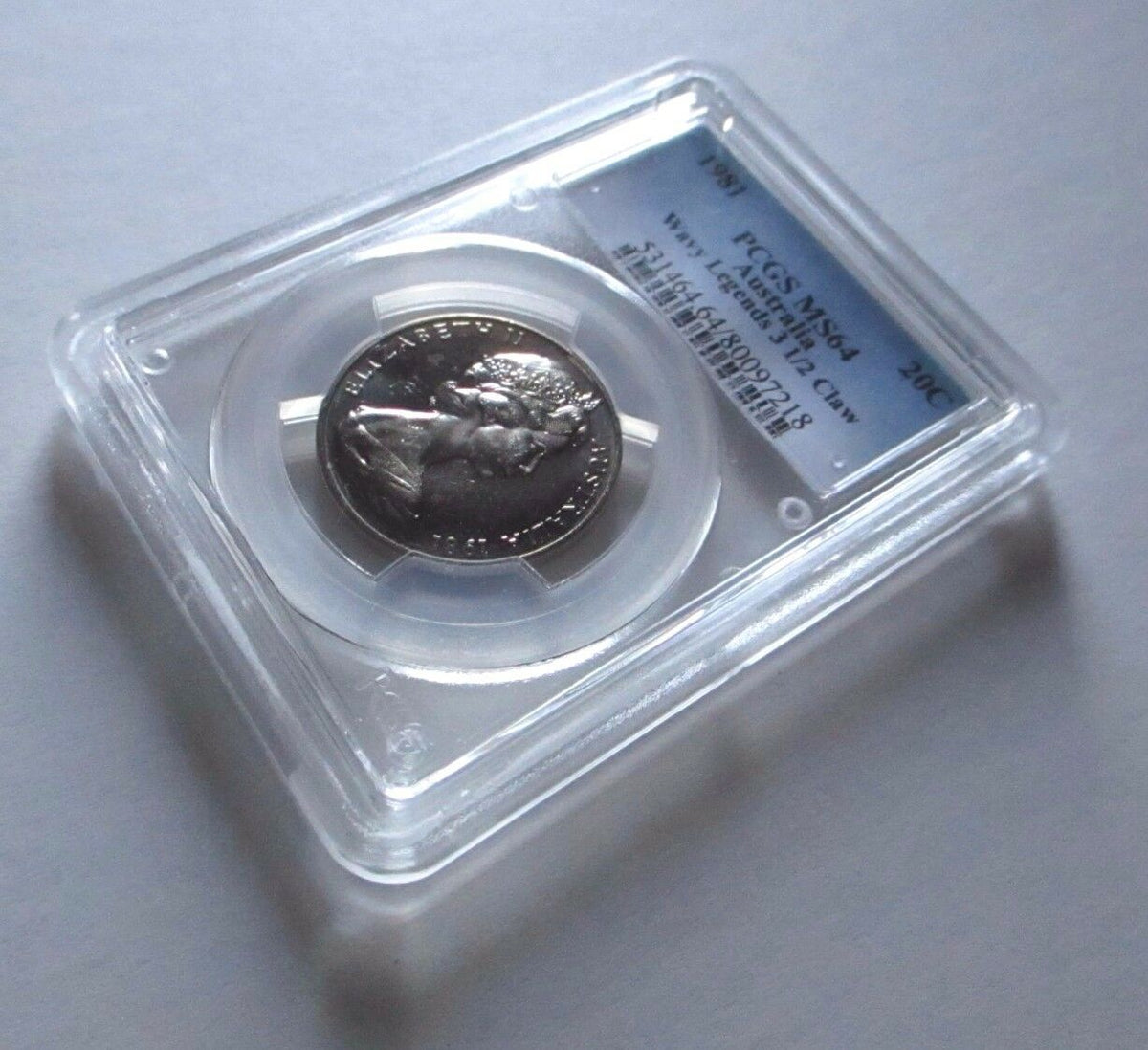 Australia 1981 20 Cent Wavy Legends 3 1/2 Claw  PCGS  MS64 3rd Highest Grade