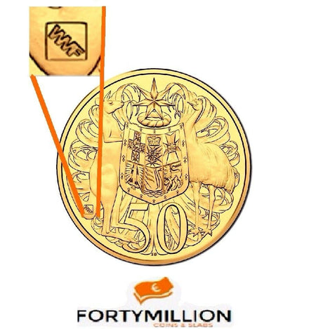 Australia 2016 50 Cent Gold Plated Specially Polished Dies Round WMF 1st Privy Mark Low Mint 5000