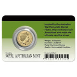Australia 2018 $2 Coloured Uncirculated Lest We Forget ANZAC Eternal Flame Coin Pack