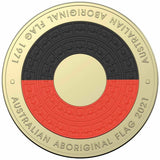 Australia 2021 6 Coin Uncirculated Year Set 50th Anniversary of the Aboriginal Flag $2 Coloured Uncirculated