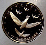 Cook Islands 1977 $5 Proof Atiu Swiftlet Silver