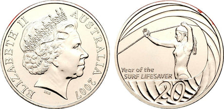 Australia 2007 20 Cent Uncirculated Year of the Surf Lifesaver Only 66141 Made