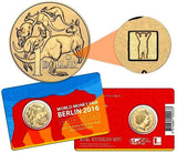 Australia 2016 $1 Uncirculated World Money Fair Mob of Roos Buddy Bear Privy Mark Carded