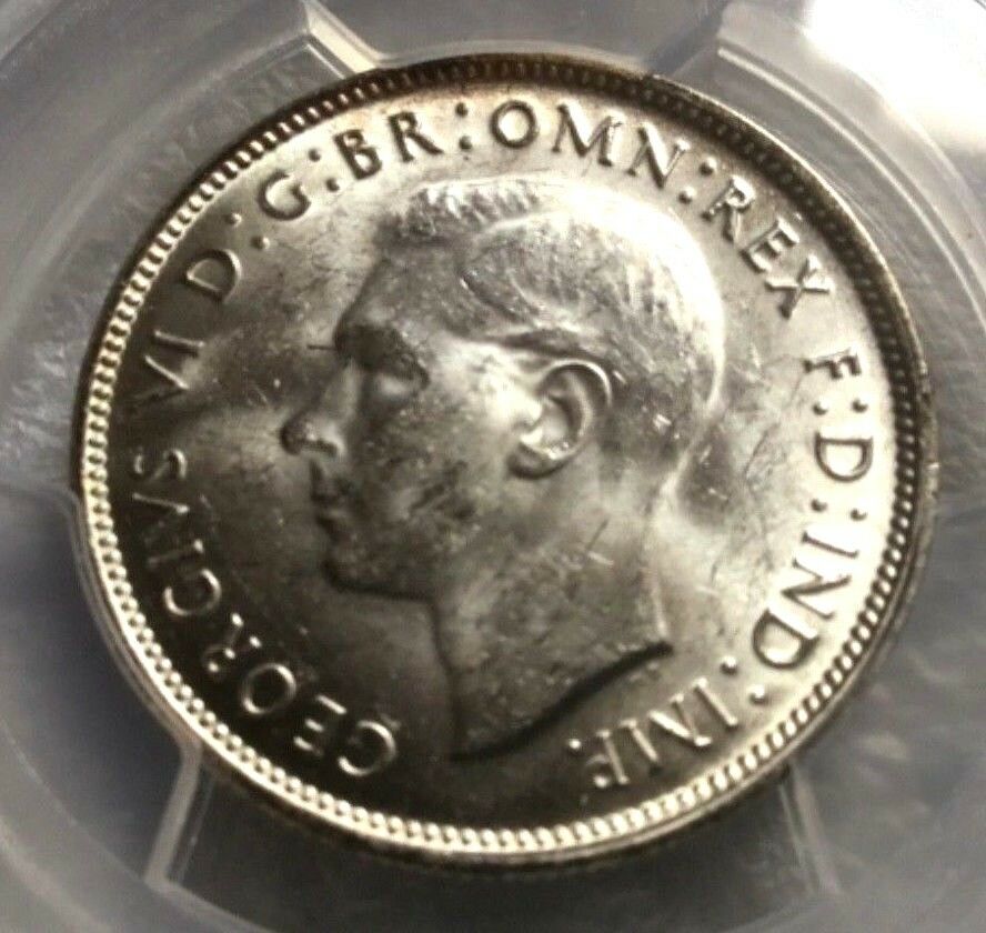 Australia 1947 (m) Florin 2 Shillings Silver Uncirculated PCGS MS62