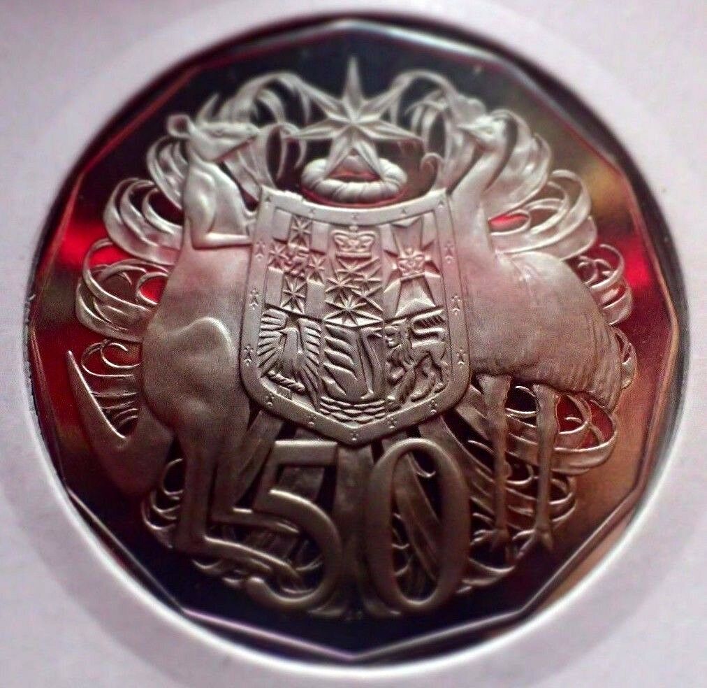 Australia 1972 50 Cent Proof Coat of Arms