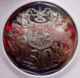 Australia 1972 50 Cent Proof Coat of Arms