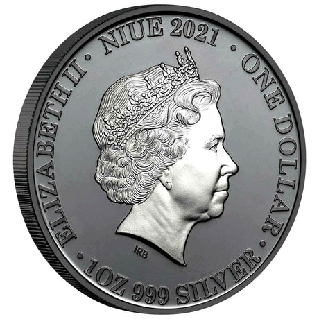 Niue 2021 $1 Australia at Night Wombat 1 Oz Silver Black Proof