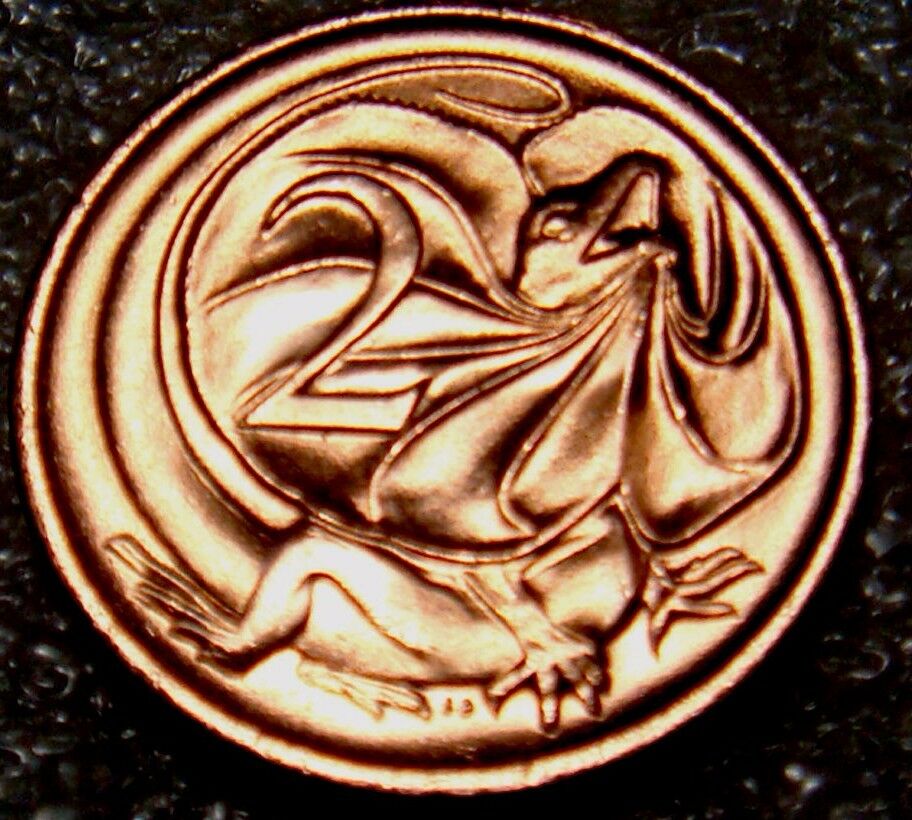 Australia 1983 2 Cent Uncirculated Frilled Neck Lizard