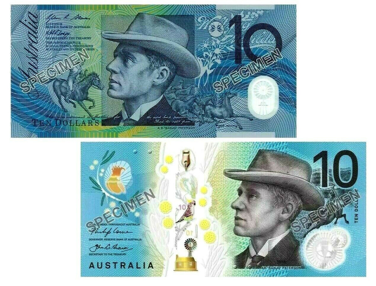 Australia 2015 & 2017 $10 Uncirculated Two Generations RBA Folder Banknote